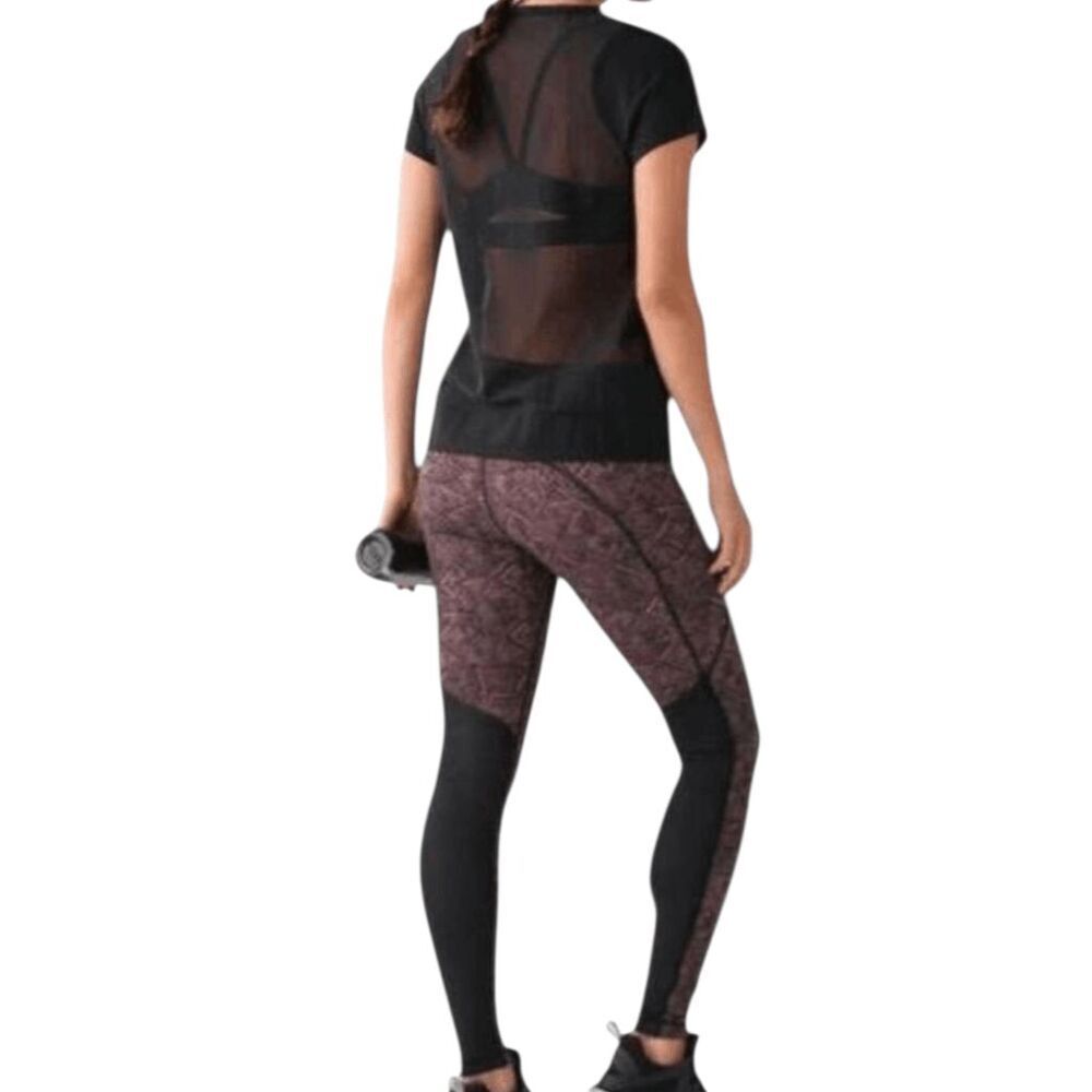 LULULEMON ATHLETICA Speed Up Tight V (29') In Formation Quicksand Blk/Blk Size 4